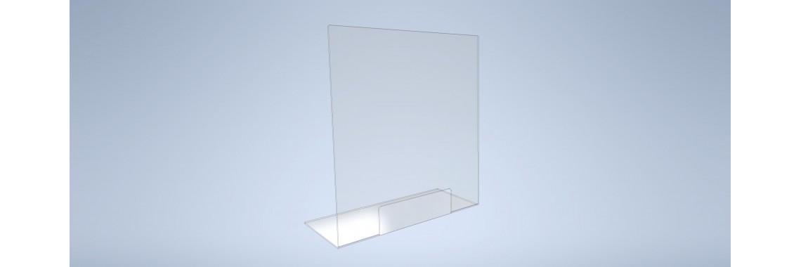 PLEXIGLAS® Hauchschutz in L-Form